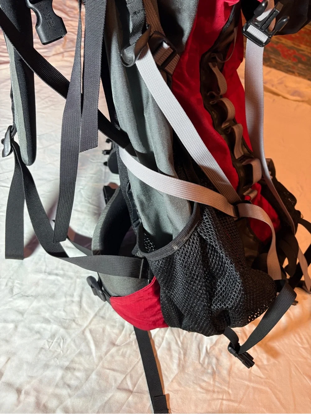 Gregory red and black technical hiking pack